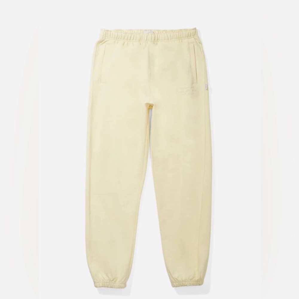 Saturdays NYC Butter Yellow Heavy Weight Lounge Gym Jogger Sweatpants Size S